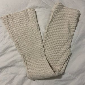 UO Rosie Ribbed high waisted flare pants